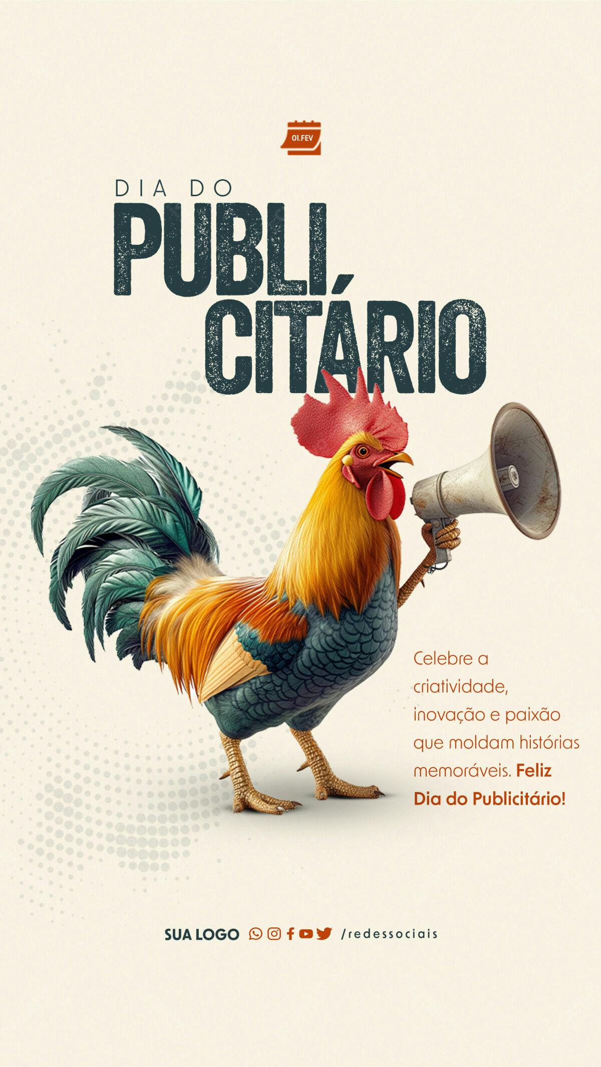 Flyer Dia do Publicitário PSD Editável