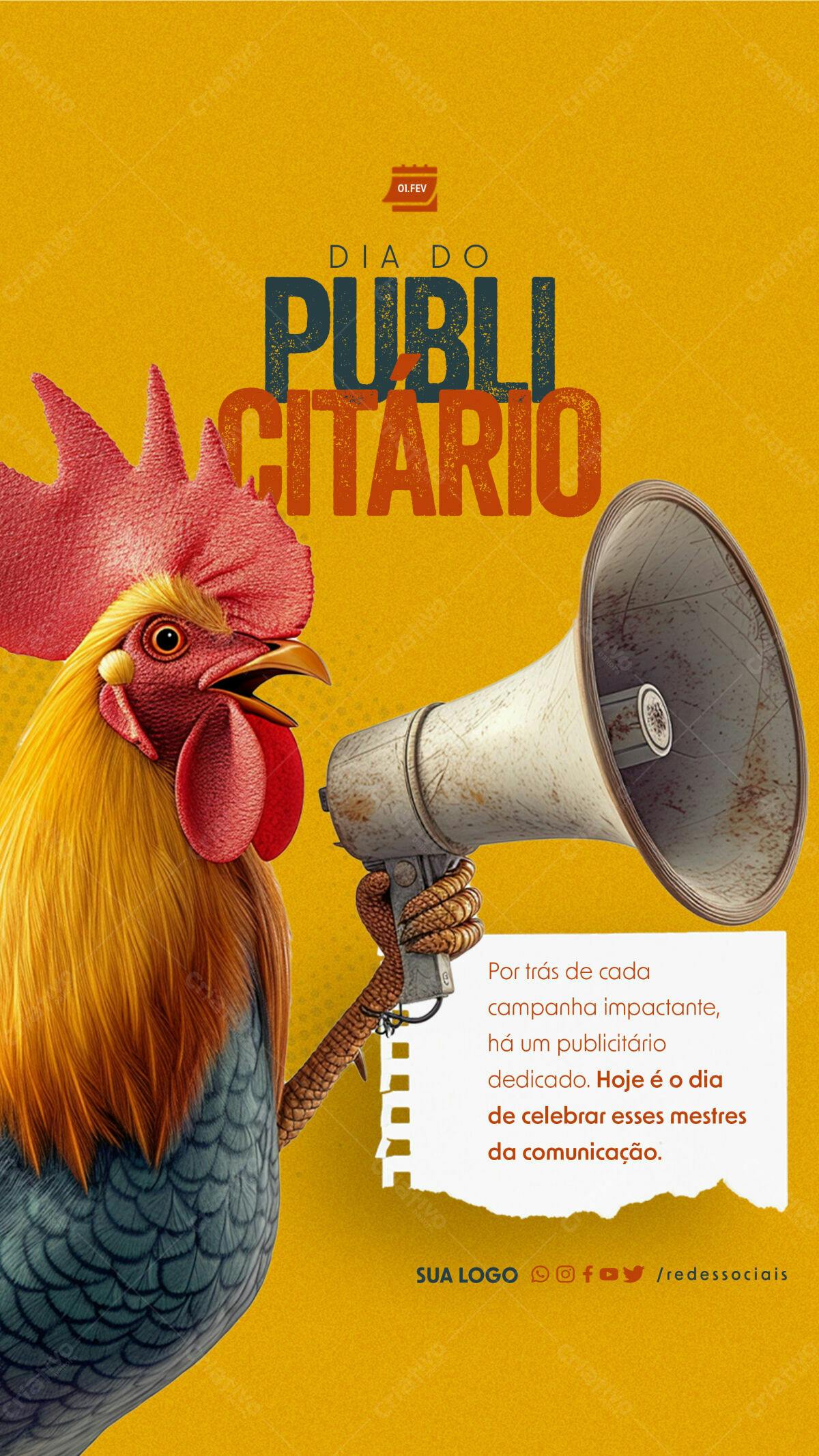 Flyer Dia do Publicitário PSD Editável