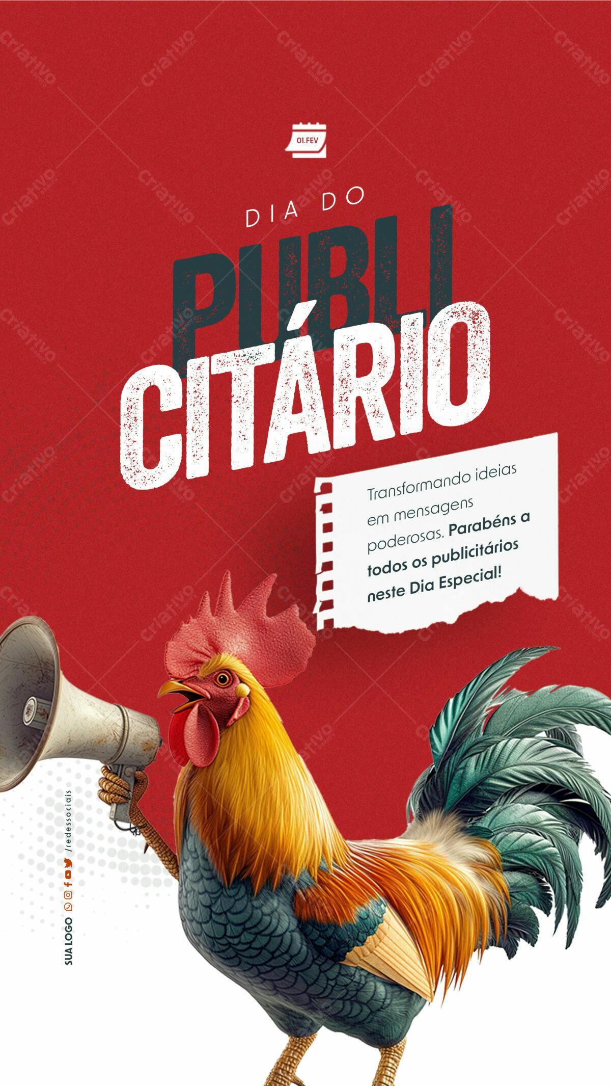 Flyer Dia do Publicitário PSD Editável