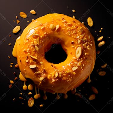 Um donut sabor de laranja e recheio de amêndoas 4