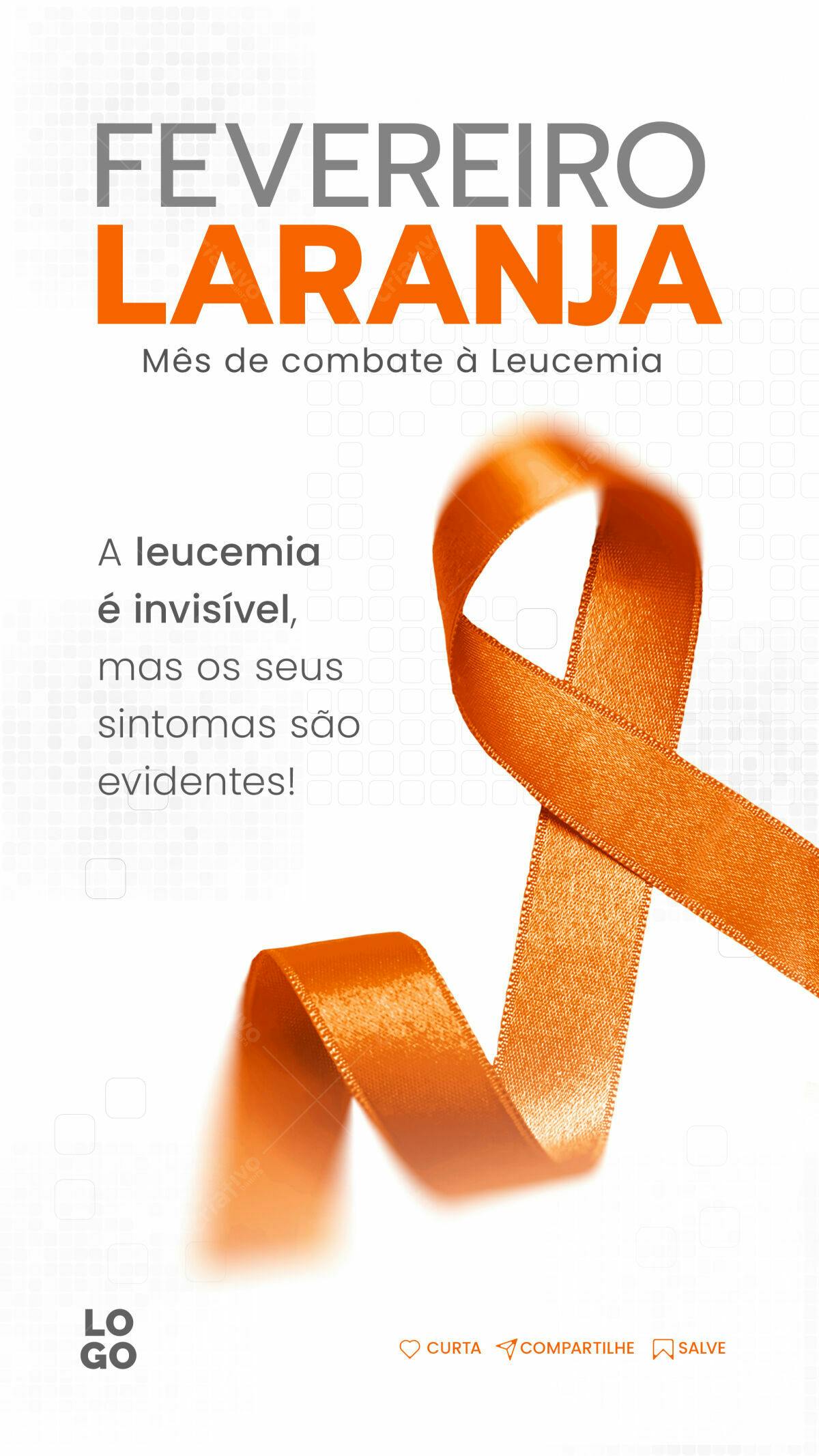 Flyer Fevereiro Laranja PSD Editável