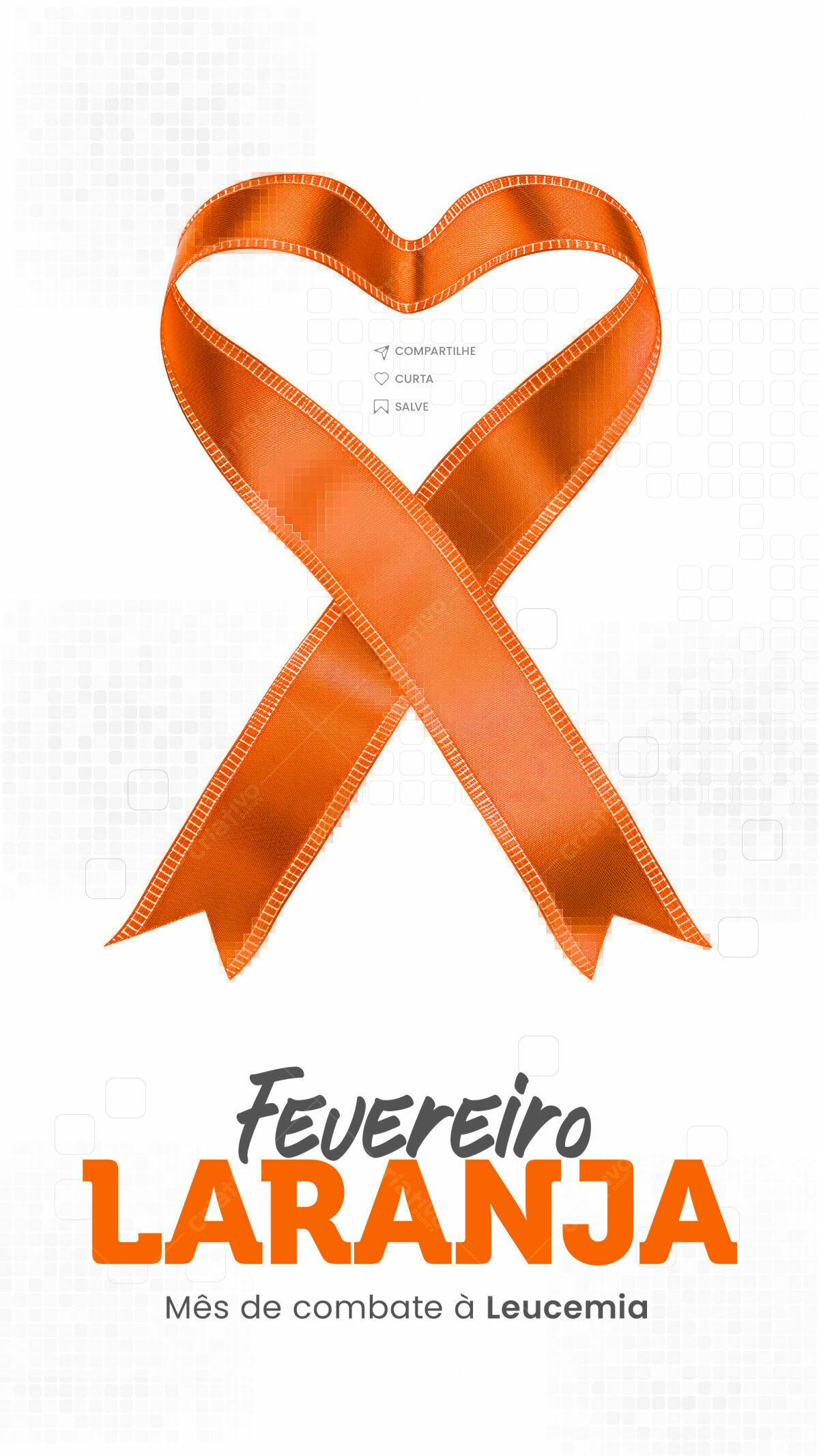 Flyer Fevereiro Laranja PSD Editável
