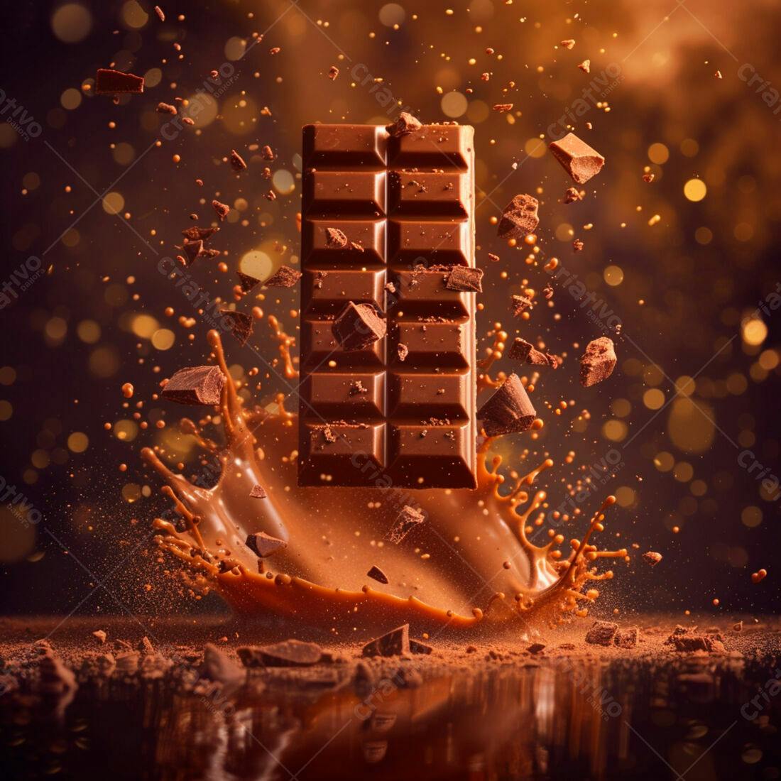 Barra de Chocolate em Salto com Gotas