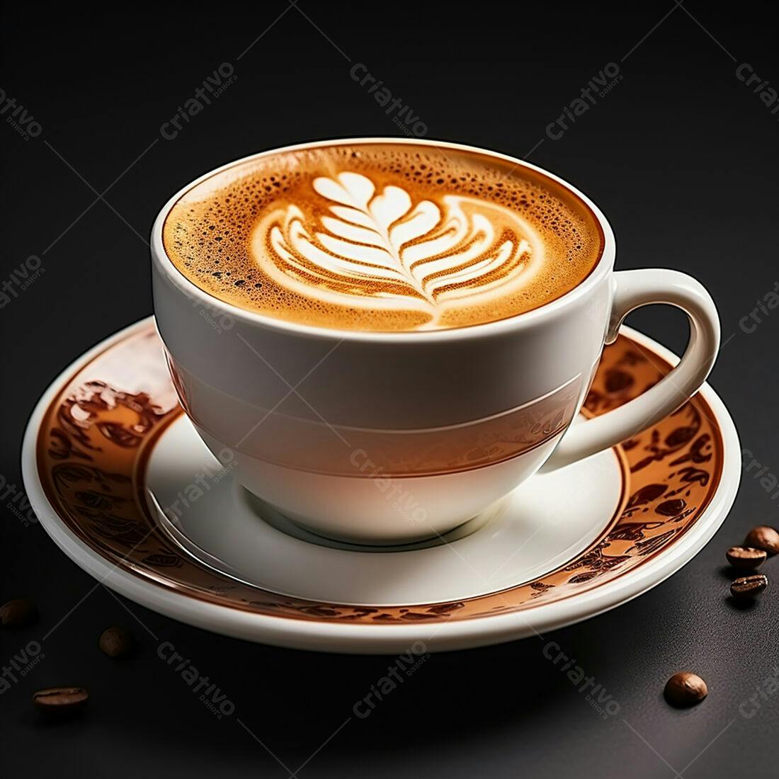 Cappuccino com Arte na Espuma em Xícara