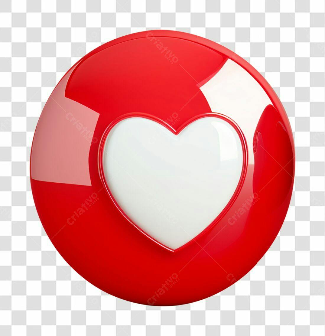Ícone Coração Vermelho Dia dos Namorados PNG com fundo transparente