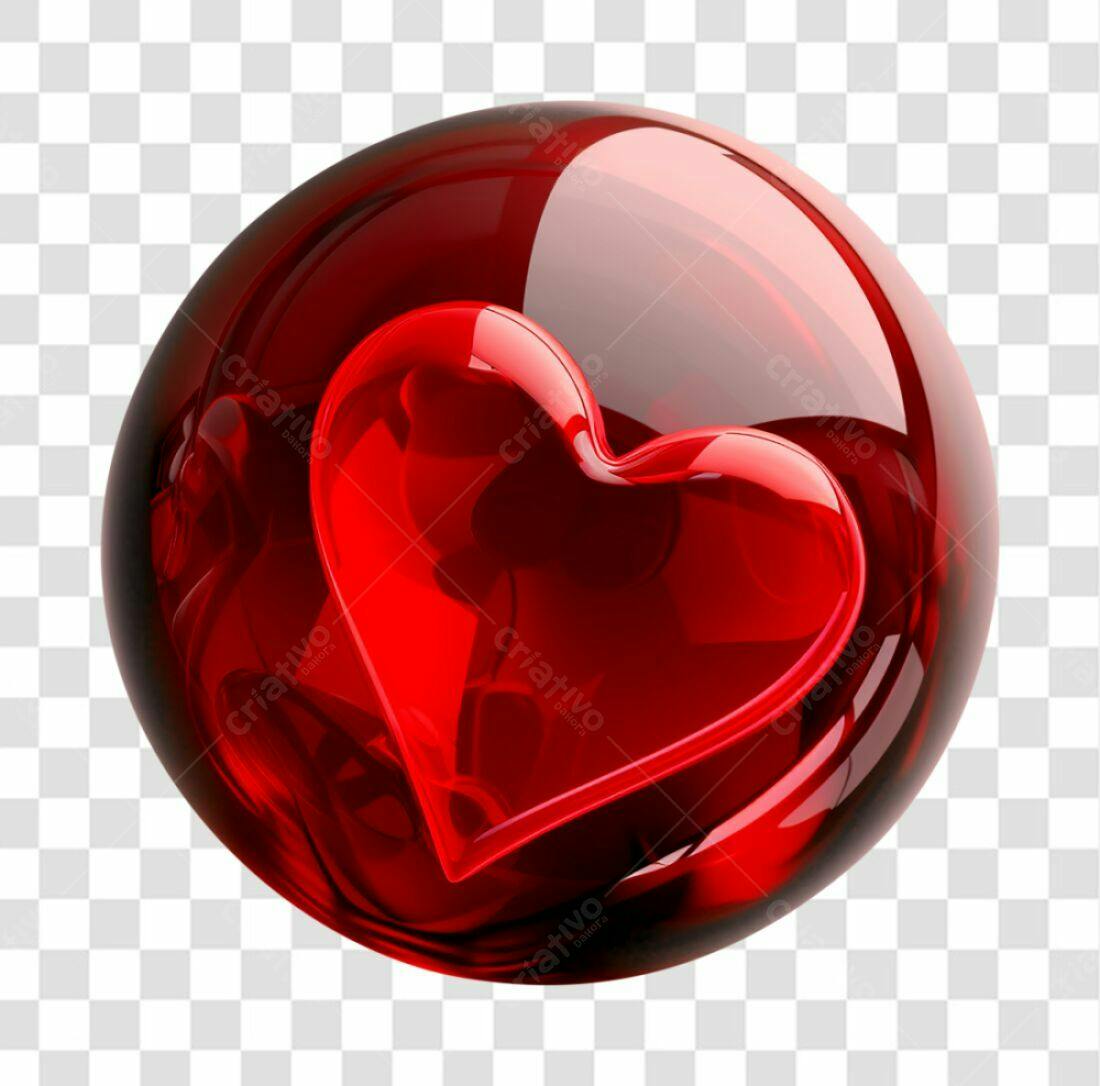 Icone Dia dos Namorados Coração Vermelho PNG com fundo transparente