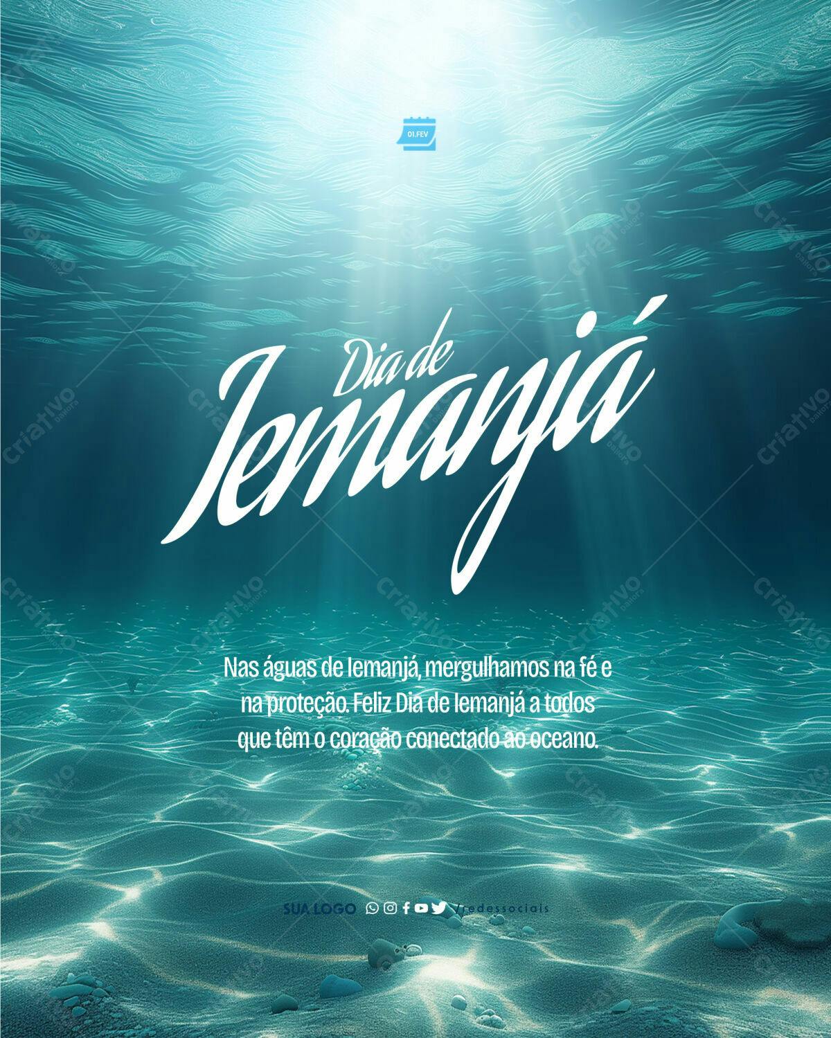 Flyer Dia de Iemanjá PSD Editável