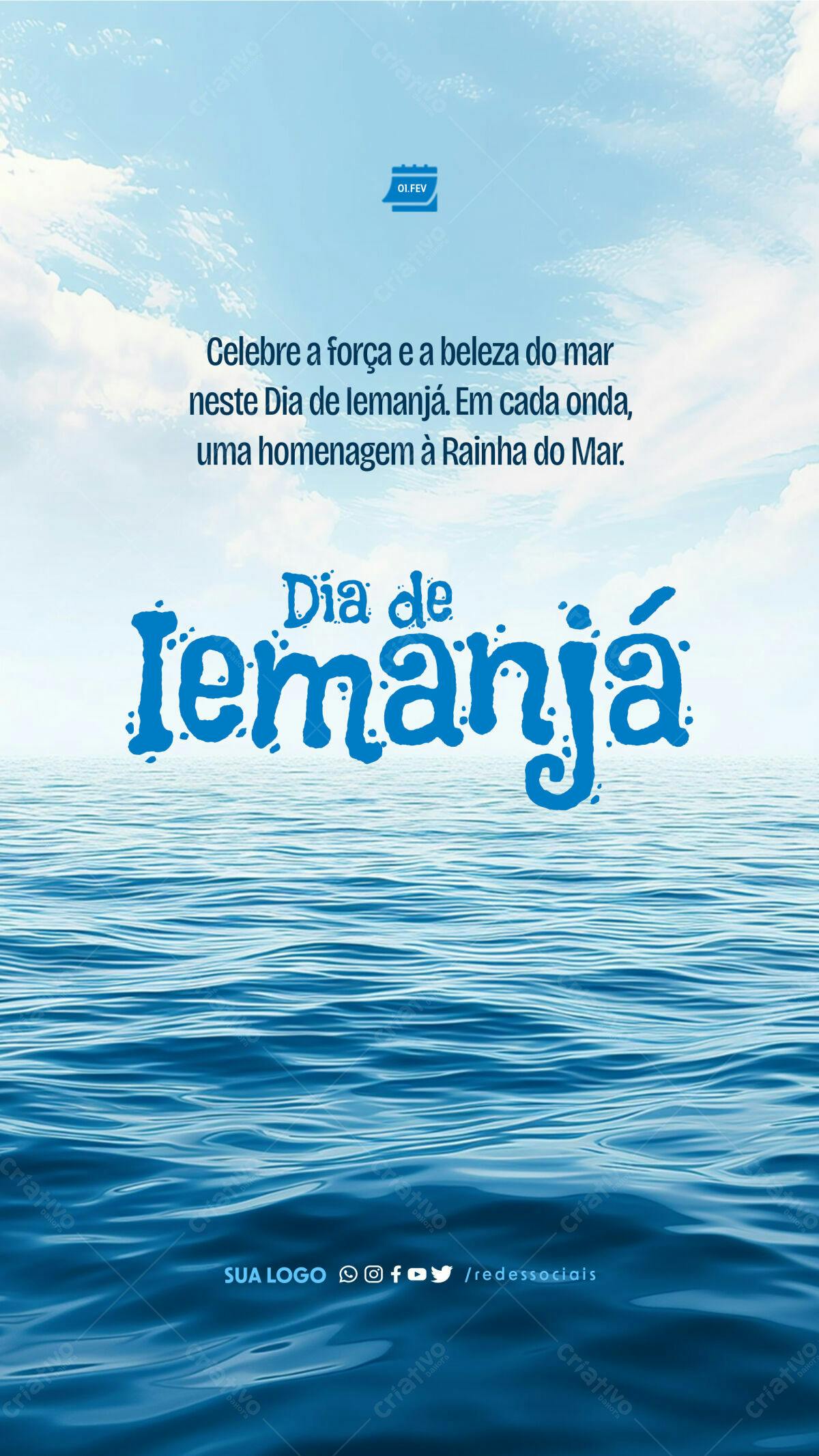 Flyer Dia de Iemanjá PSD Editável