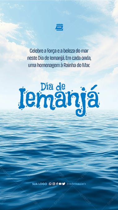 Story dia de iemanjá a força e a beleza do mar