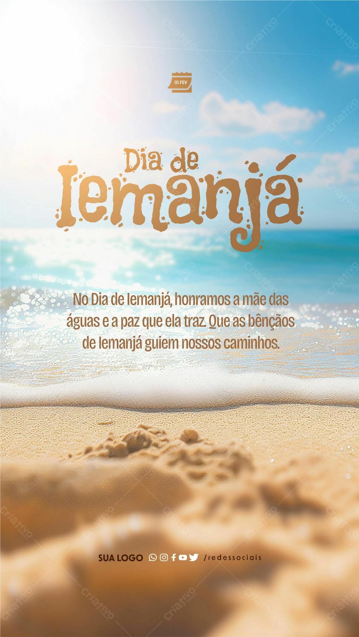Flyer Dia de Iemanjá PSD Editável