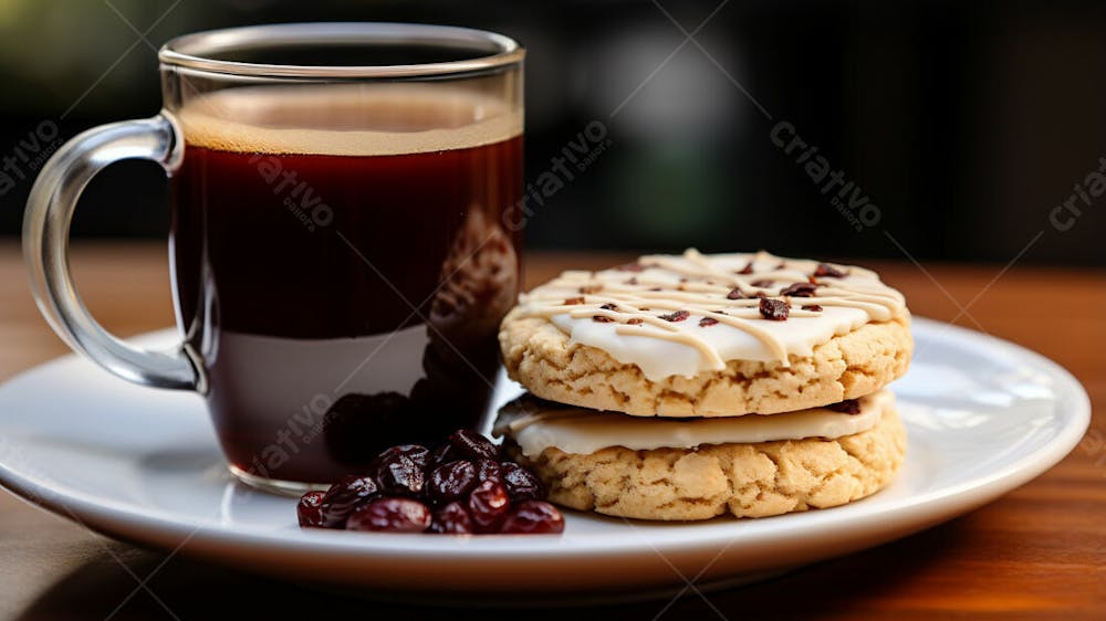 Xícara De Café Com Biscoito Sobre Mesa Imagem Gratuita  (1)