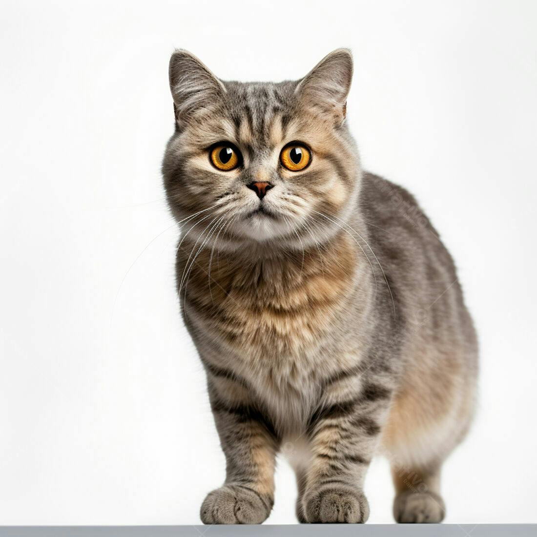 Gato British Shorthair cinza e marrom