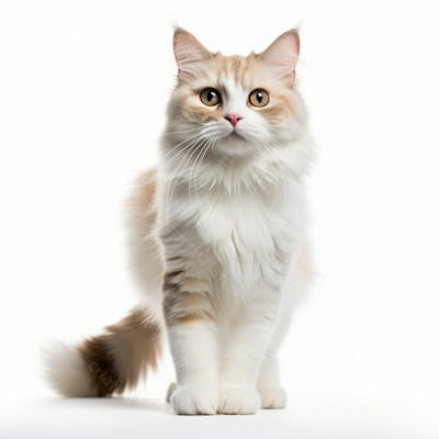 Gato Animal Fofo Sobre Fundo Branco Imagem Grátis Natureza  (12)
