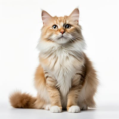 Gato Animal Fofo Sobre Fundo Branco Imagem Grátis Natureza  (14)