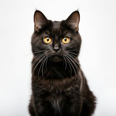 Gato Animal Fofo Sobre Fundo Branco Imagem Grátis Natureza  (18)