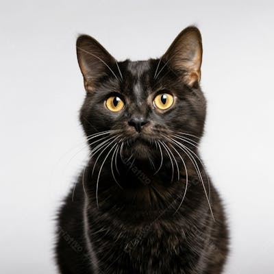 Gato Animal Fofo Sobre Fundo Branco Imagem Grátis Natureza  (19)