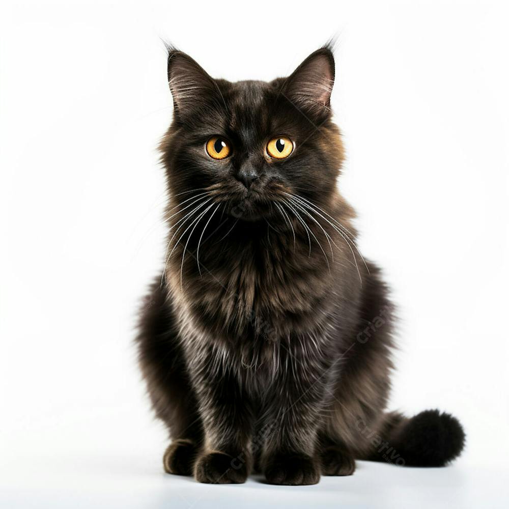 Gato Animal Fofo Sobre Fundo Branco Imagem Grátis Natureza  (20)
