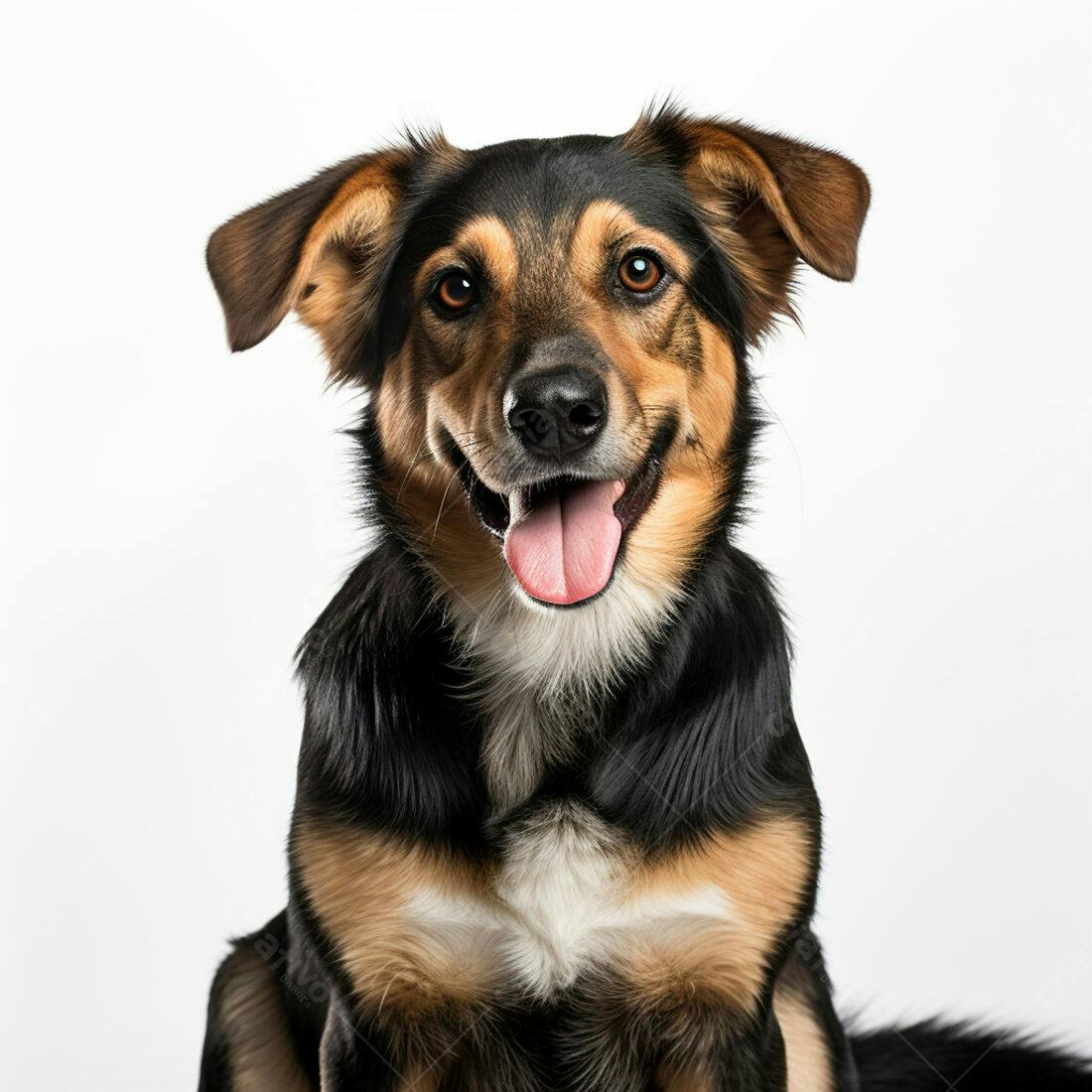 Cachorro feliz com olhar expressivo