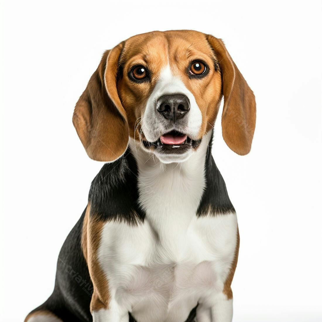 Cachorro Beagle Marrom e Branco Alegre