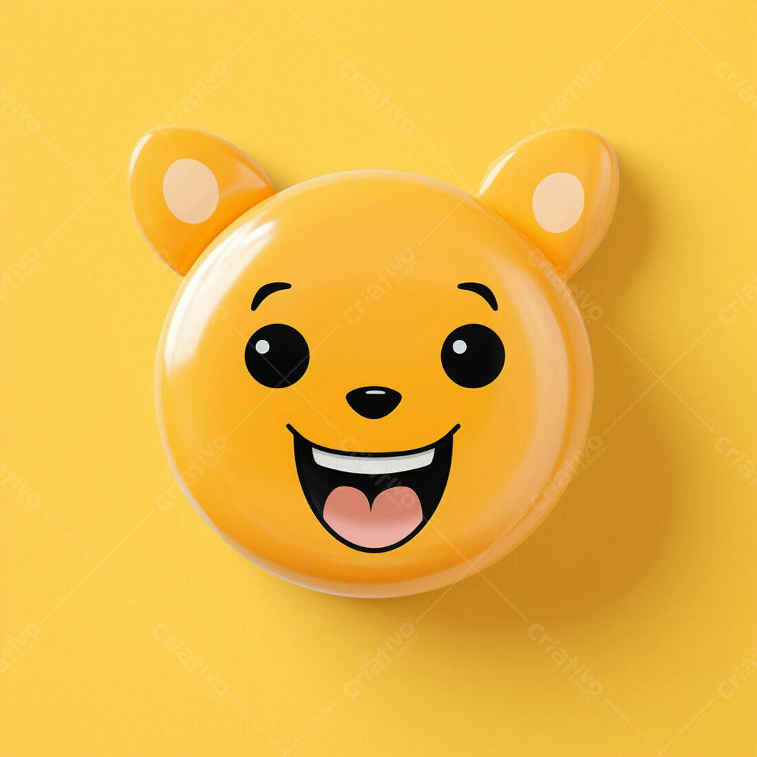 Emoticon Ursinho Amarelo Feliz