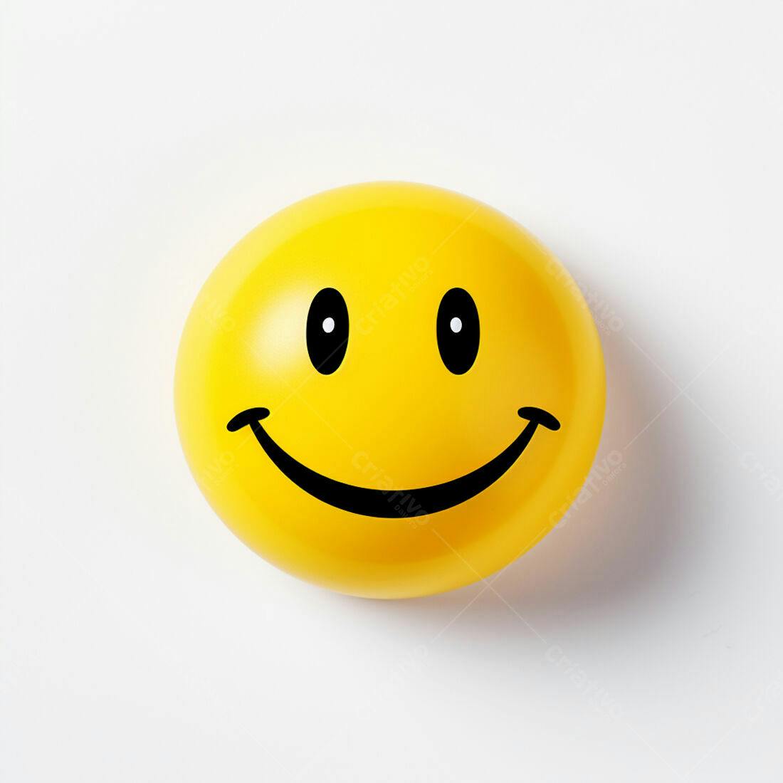 Emoticon Amarelo Sorrindo fundo branco