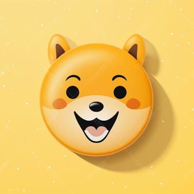 Baixe Grátis Emoji Fofo Sorrindo Cachorro Gato Animais Diversão (14)