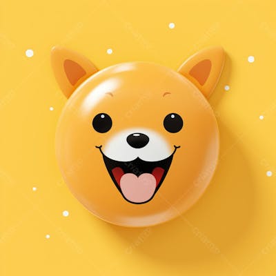 Baixe Grátis Emoji Fofo Sorrindo Cachorro Gato Animais Diversão (15)