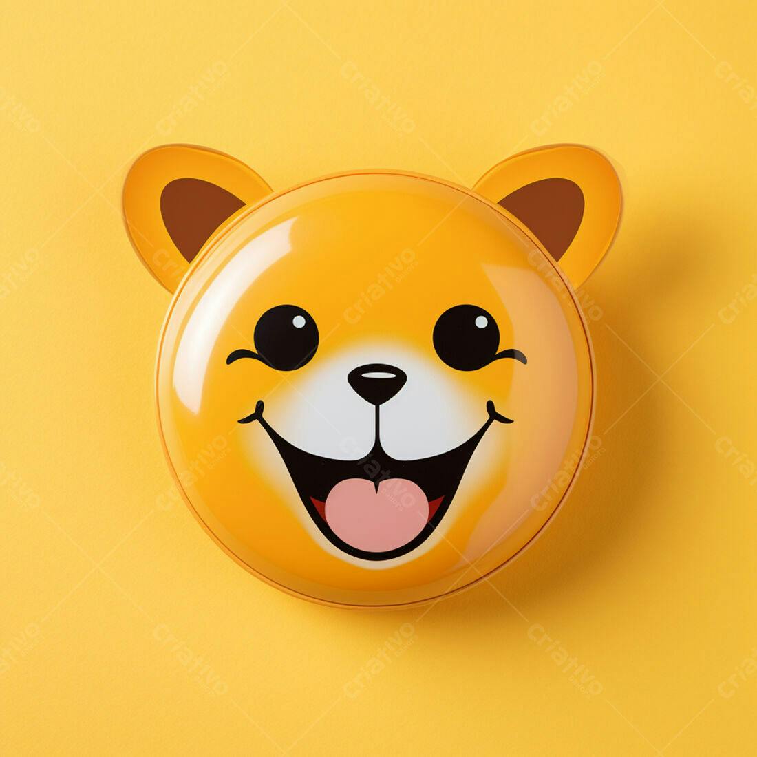 Caixa Ursinho Amarelo Sorrindo
