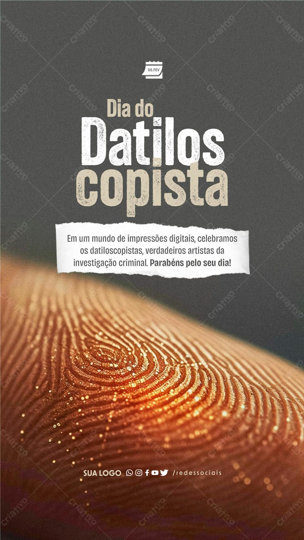 Story   Dia Do Datiloscopista   Artistas Da Investigação Criminal