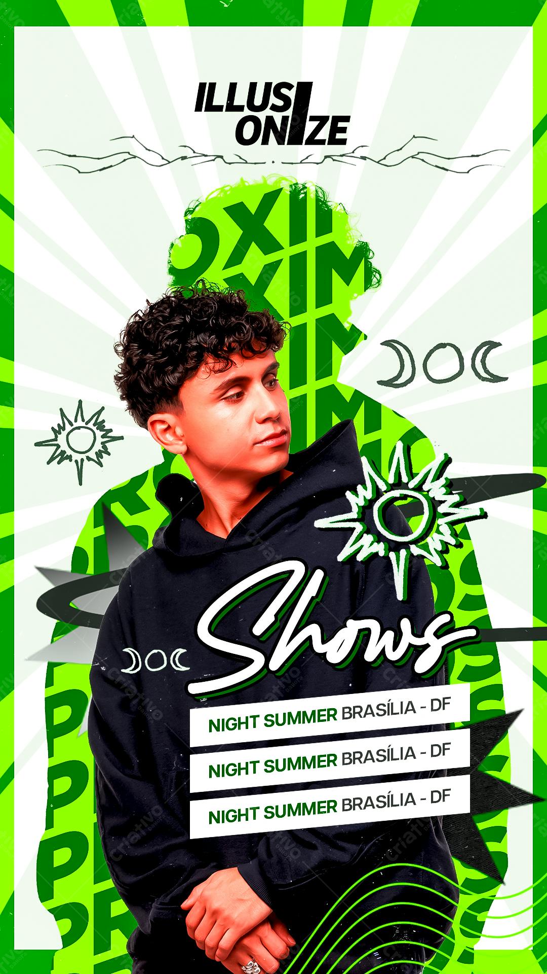 Flyer para Shows de Verão PSD Editável