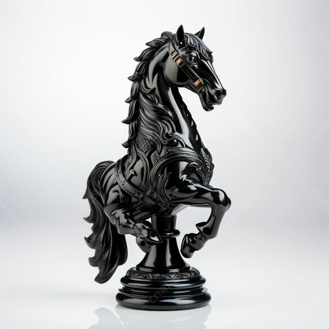 Cavalo Negro Escultura Arte Moderna