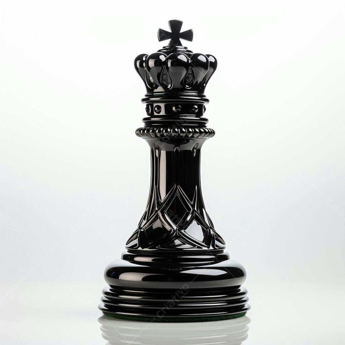 Peão Preto de Xadrez Detalhado