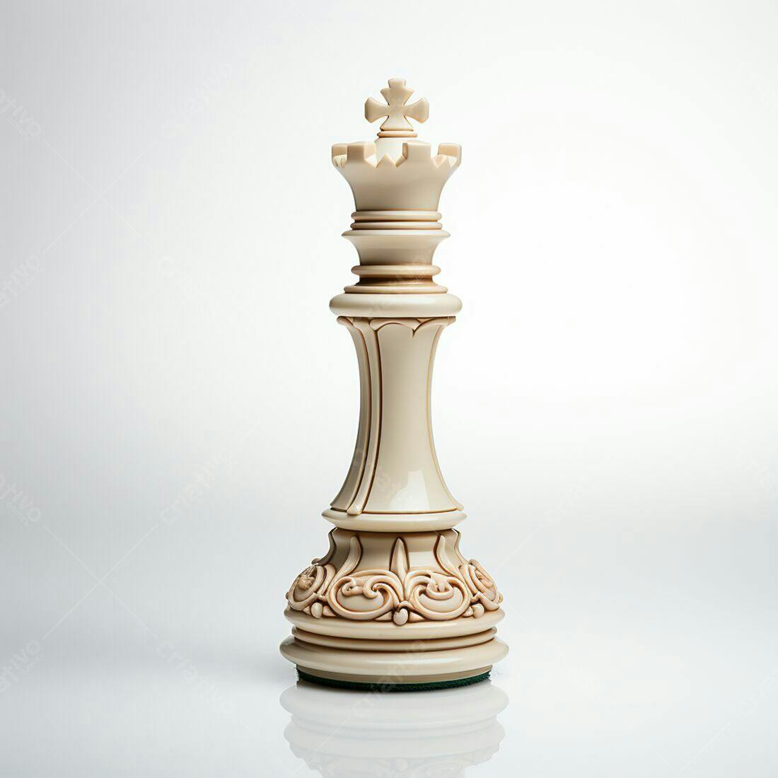 Dama de Xadrez Branca Detalhada