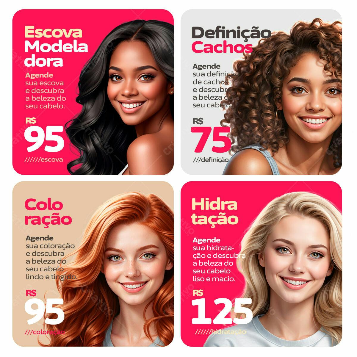 Post para Salão de Beleza PSD Editável
