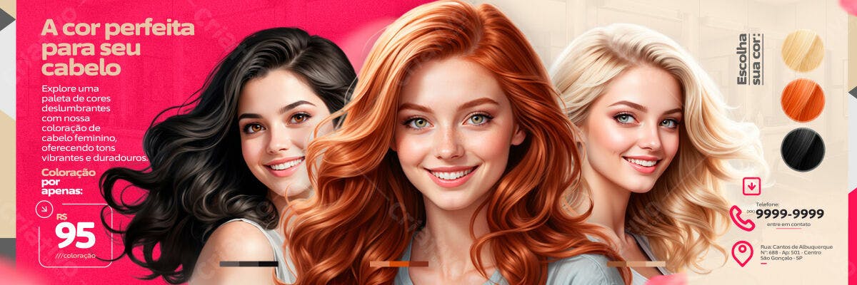 Banner para Salão de Beleza PSD Editável