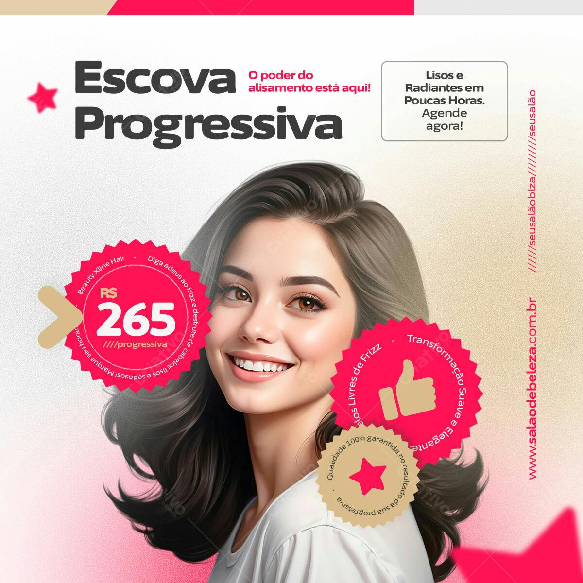 Flyer Escova Progressiva PSD Editável