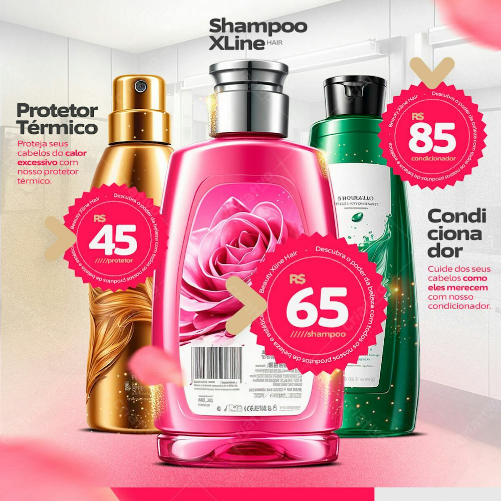 Protetor Térmico, Shampoo E Condicionador