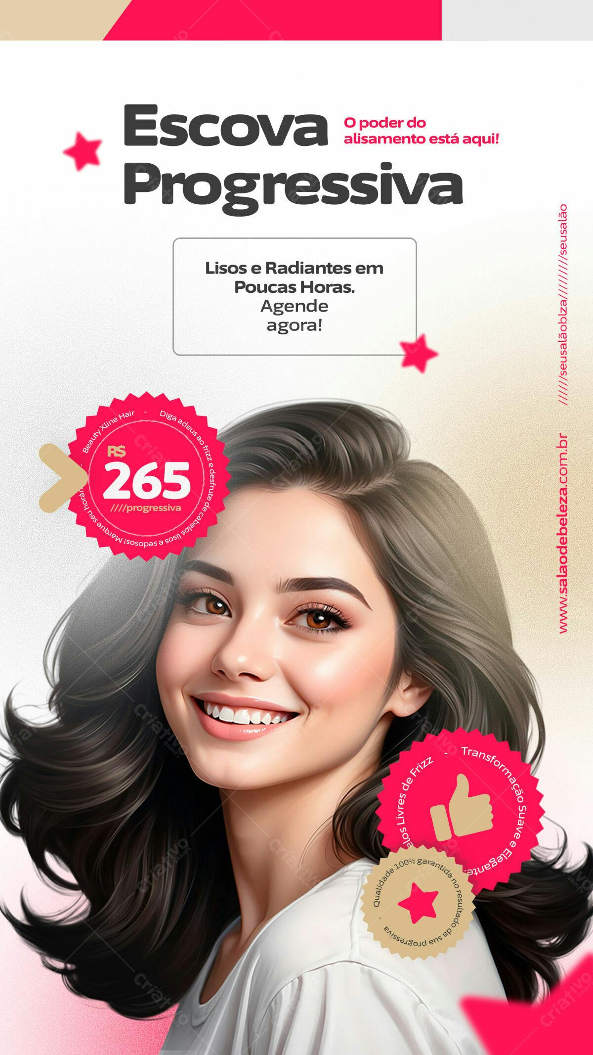 Flyer Escova Progressiva PSD Editável