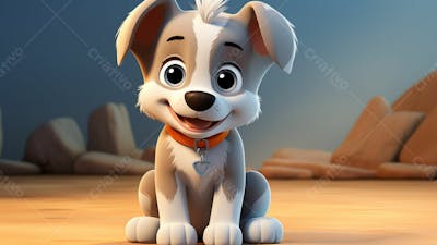 Imagem Grátis Ia Cachorro Fofo Cartoon (2)