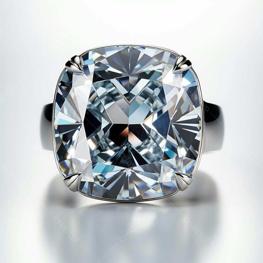 Anel com Diamante Cúbico Cintilante