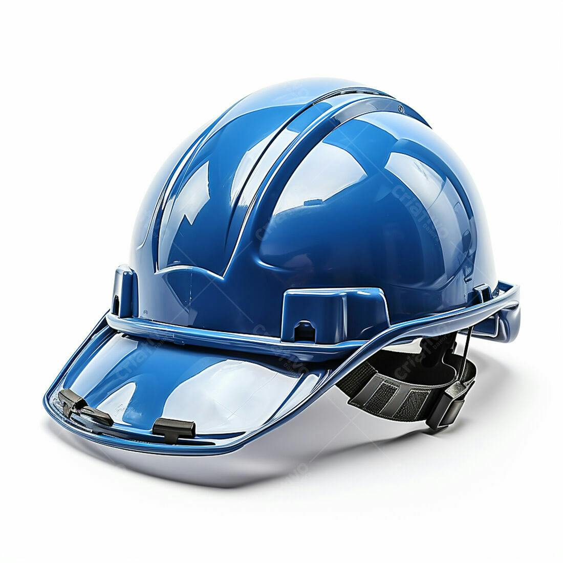 Capacete de segurança azul brilhante
