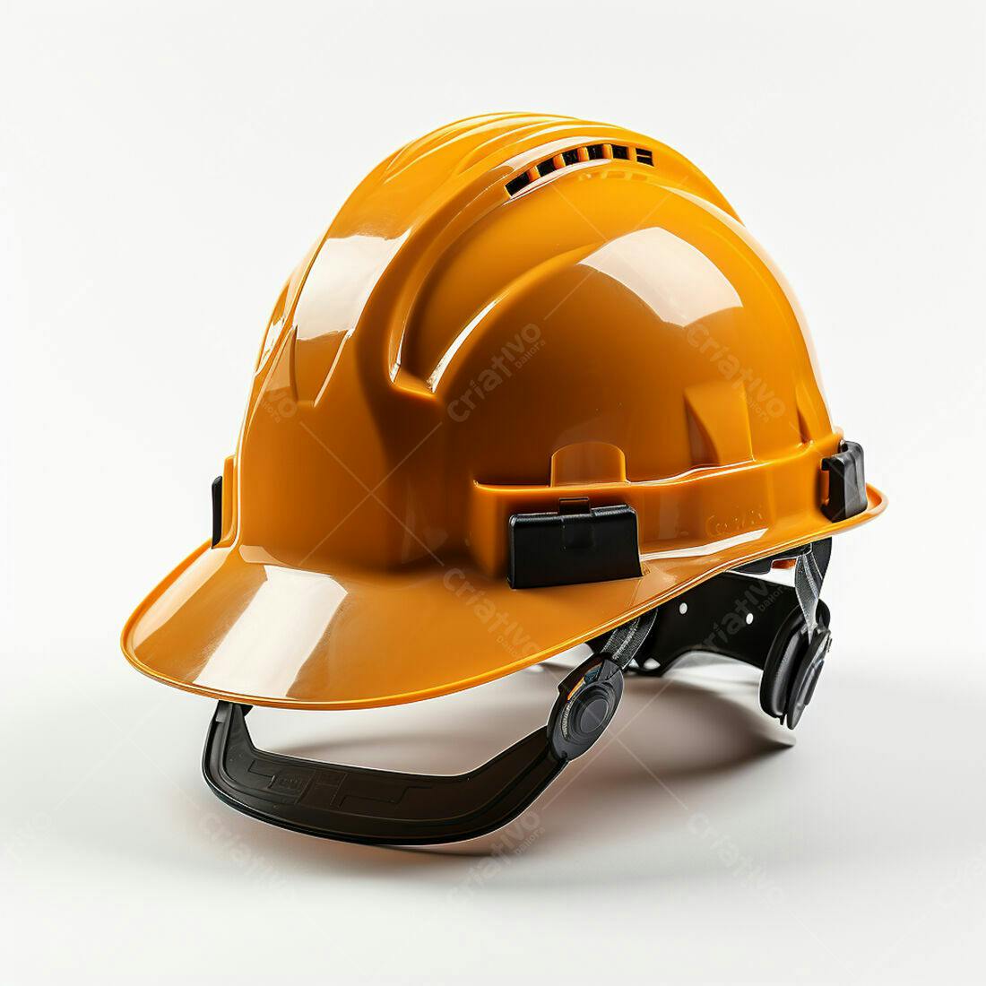 Capacete de segurança amarelo indústria construção