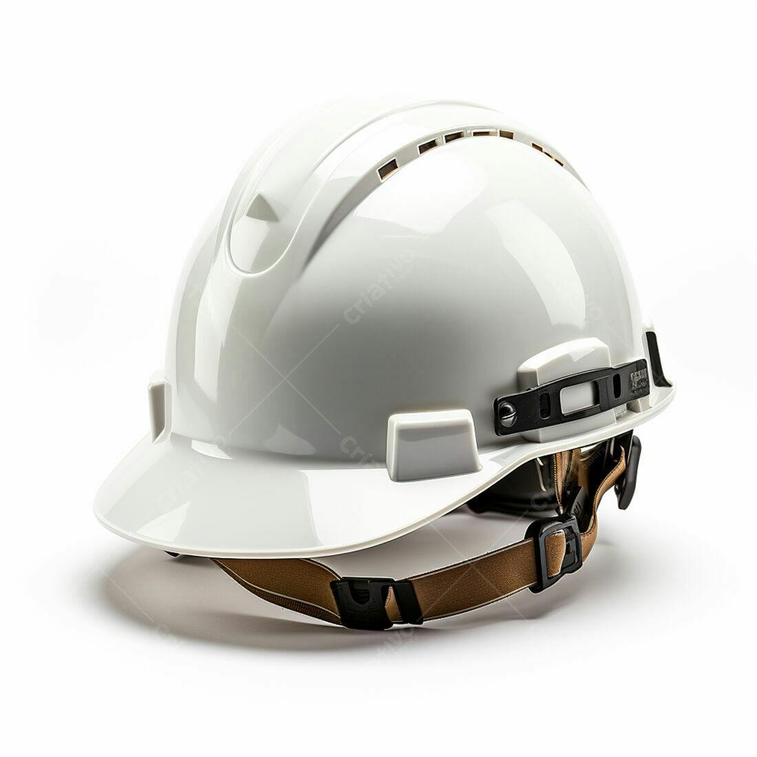 Capacete branco de segurança para construção