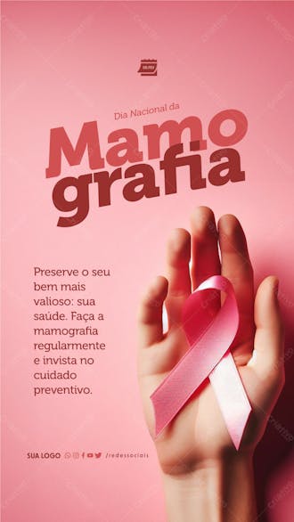 Story dia nacional da mamografia seu bem mais valioso