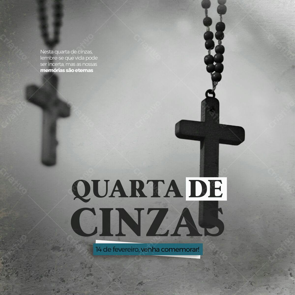 Flyer para Quarta de Cinzas PSD Editável