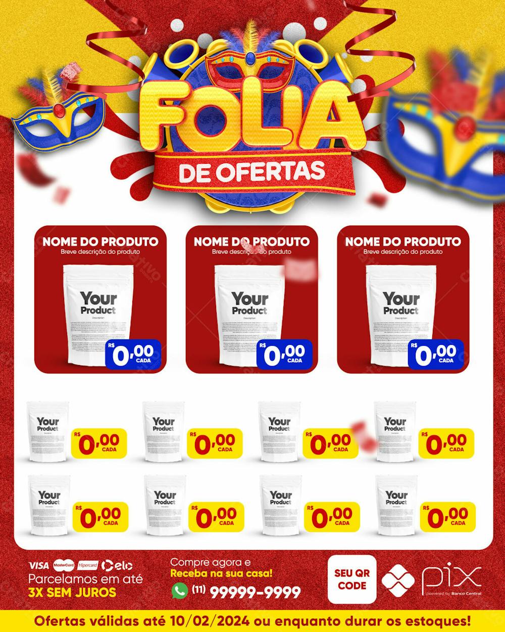 Encarte Folia De Ofertas Psd Editável