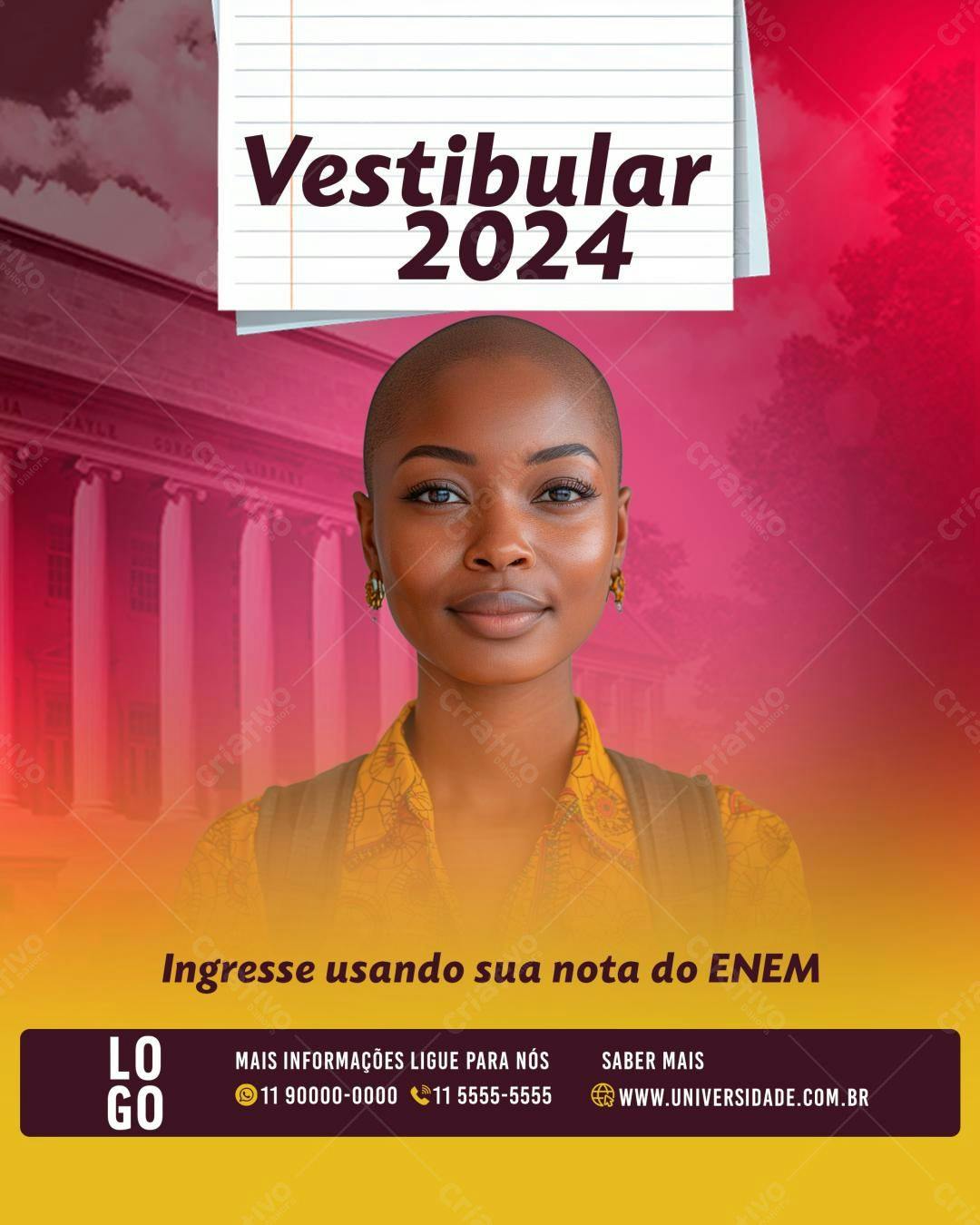 Flyer Vestibular 2024 PSD Editável