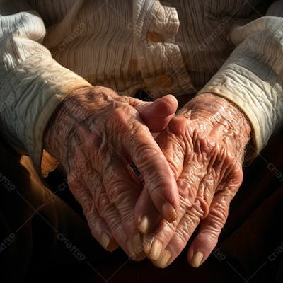 Imagem De Mãos Enrugada De Um Senhor  1