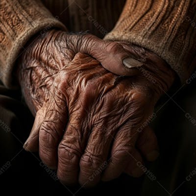Imagem De Mãos Enrugada De Um Senhor  3