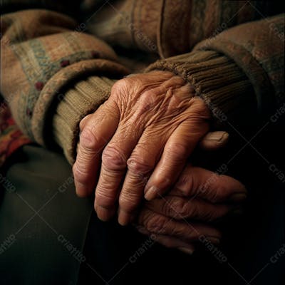 Imagem De Mãos Enrugada De Um Senhor  4
